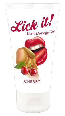 Съедобный массажный гель Lick it! со вкусом вишни 50 мл